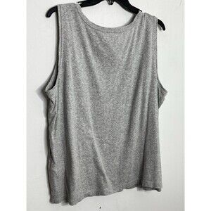 Chico's Storm Gray Top Blouse 100% Cotton Shell Tank 3 XL (11)